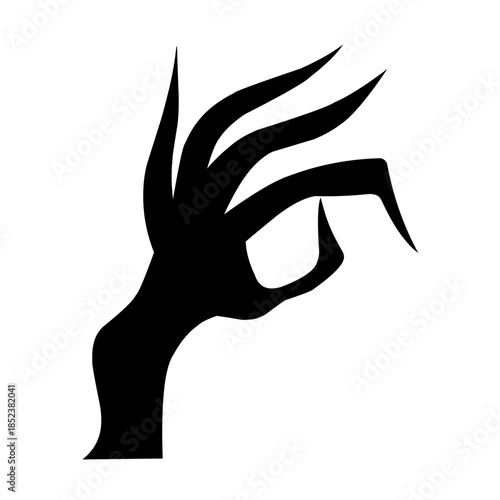 Zombie hand silhouette illustration