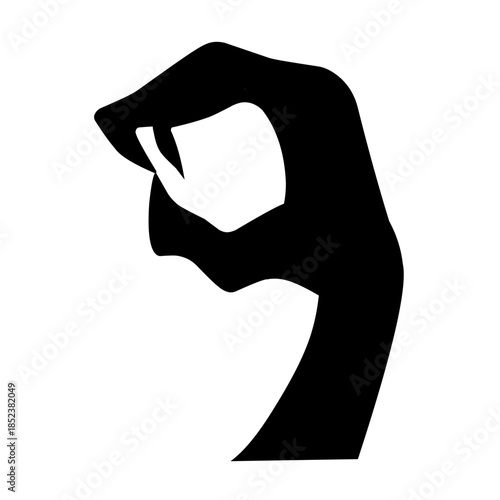 Zombie hand silhouette illustration