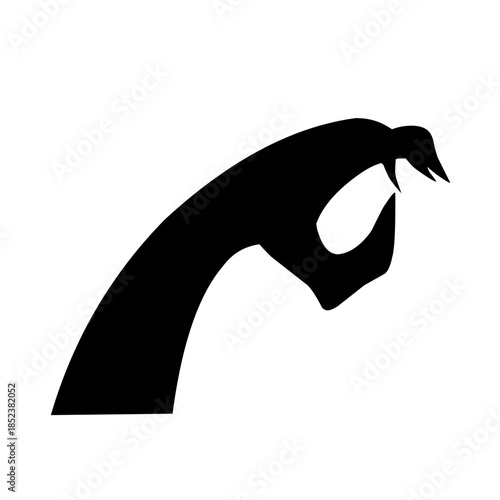 Zombie hand silhouette illustration