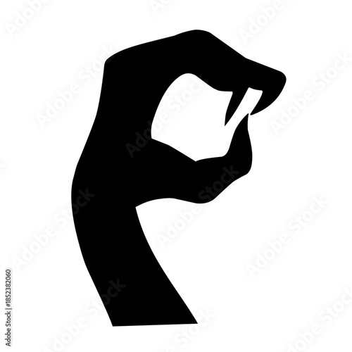 Zombie hand silhouette illustration