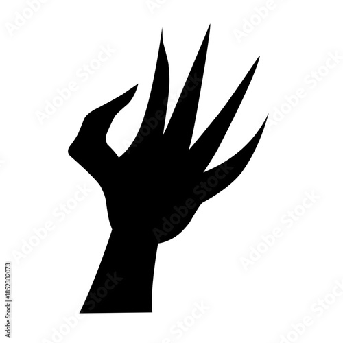 Zombie hand silhouette illustration