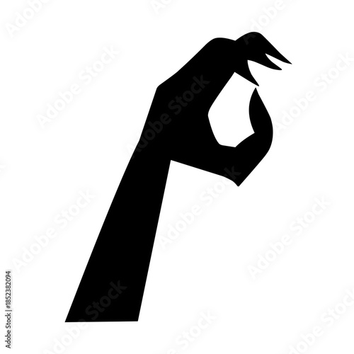 Zombie hand silhouette illustration