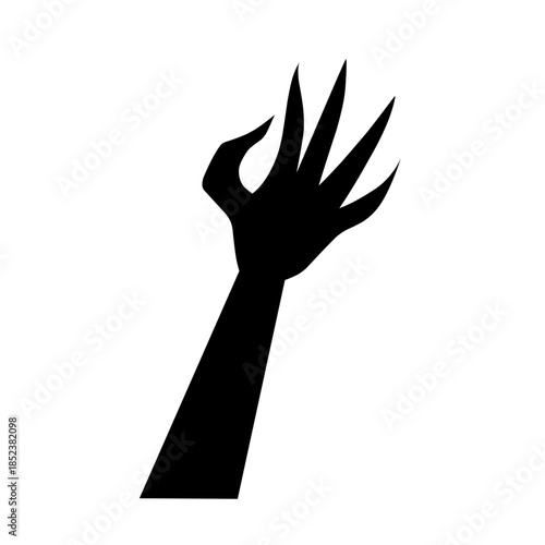 Zombie hand silhouette illustration