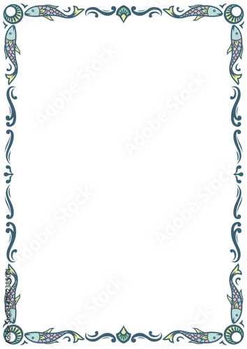アジア調フレーム33（青系カラー）