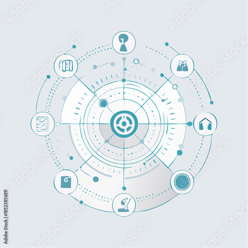 Cute Firefly Christmas doodle vector illustration in flat design style