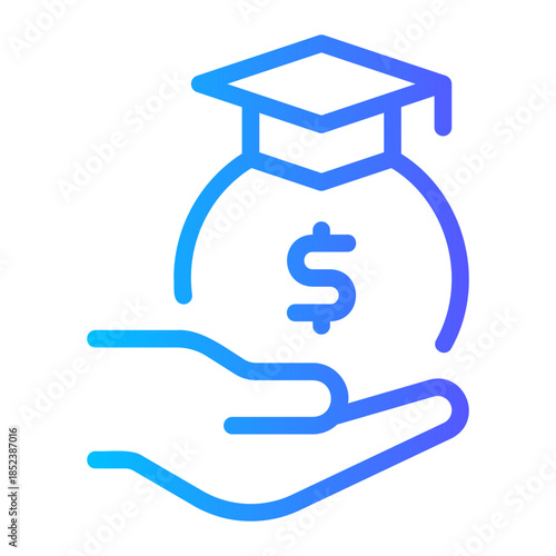 student loan gradient icon