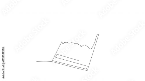 Animated Calaverita literaria concept one-line drawing