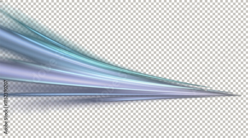 Dynamic Blue Light Streak Transparent PNG Overlay for Motion Effects.