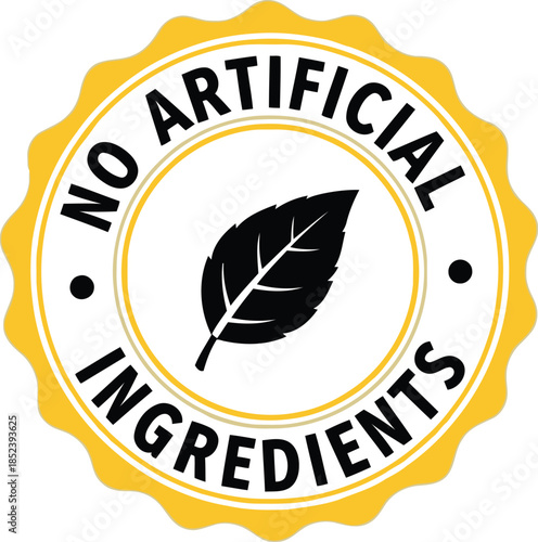 No Artificial Ingredients - Eco-Friendly Product Seal Design