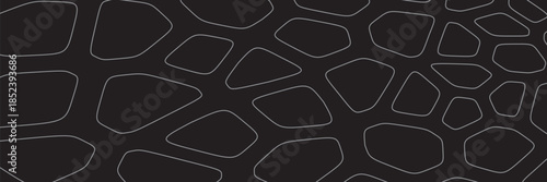 Set of seamless black and gray geometric pattern. Repeating irregular shapes as backgrounds for web tiles, science, and interior design. Collection of polygonal line cell template backgrounds, Eps 10.