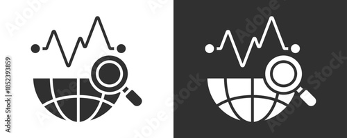 Statistics Icon Set Vector Collection Isolated In Black And White