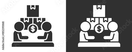 Reseller Icon Set Vector Collection Isolated In Black And White