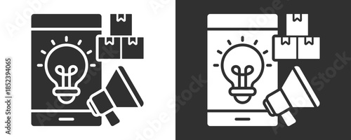 Campaign Icon Set Vector Collection Isolated In Black And White