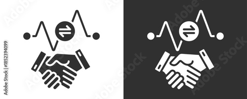 Partner Icon Set Vector Collection Isolated In Black And White