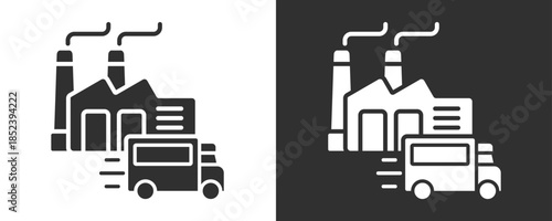 Distribution Icon Set Vector Collection Isolated In Black And White