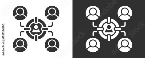 Target Icon Set Vector Collection Isolated In Black And White