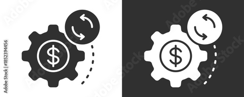 Process Icon Set Vector Collection Isolated In Black And White