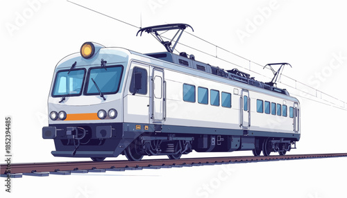 train on the railway vector