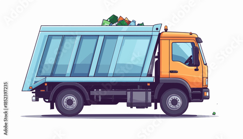 Garbage truck vector