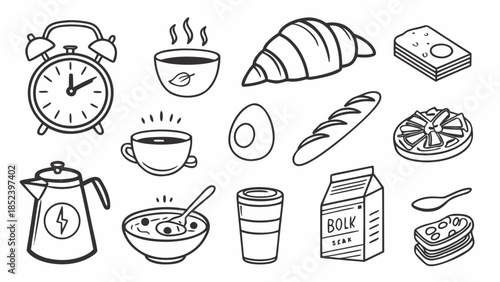 Morning breakfast essentials