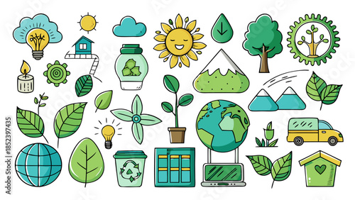 Illustrations of environmental conservation