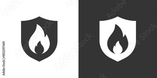 Fire Protection icon. Solid glyph series icon