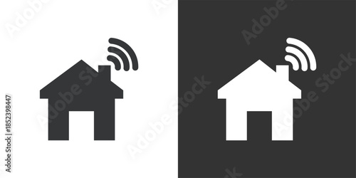 Smart Home Connectivity icon. Solid glyph series icon