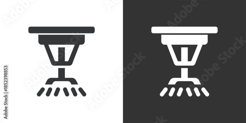Automatic Fire Sprinkler icon. Solid glyph series icon