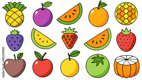 Assorted fruits display