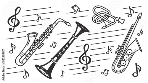 Illustration of musical instruments