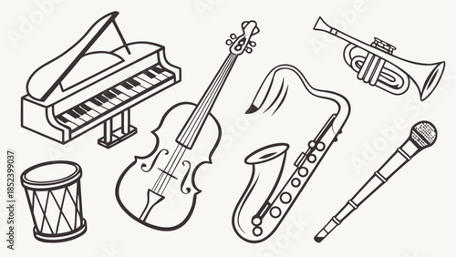 Collection of musical instruments