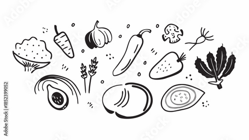 Assorted fresh vegetables and fruits