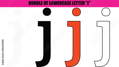 Dot Art Character j with Unique Dotted Textures; A Minimalist Line Art Illustration and Solid Silhouette Vector for Digital Marketing . Handcrafted Line Art Lowercase Letter j Vector