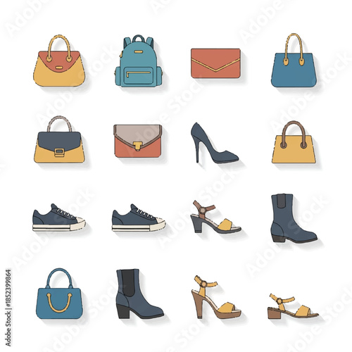 Collection of Handbags Shoes and Accessories.