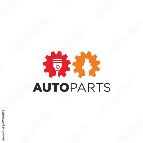 Auto Parts Logo Modern Simple Tech