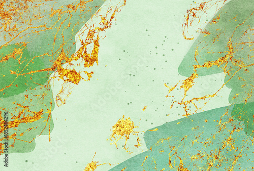 背景素材_水彩テクスチャ_緑