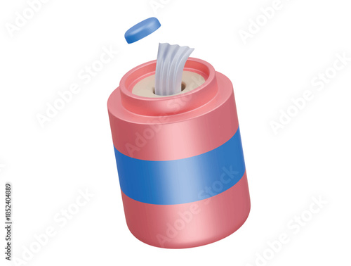 disinfectant wipe icon 3d illustration render