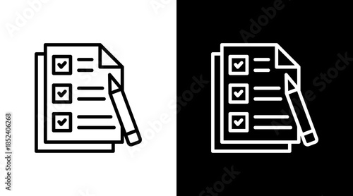 Survey Form With Icon Set Design