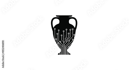 antique vase isolated on white