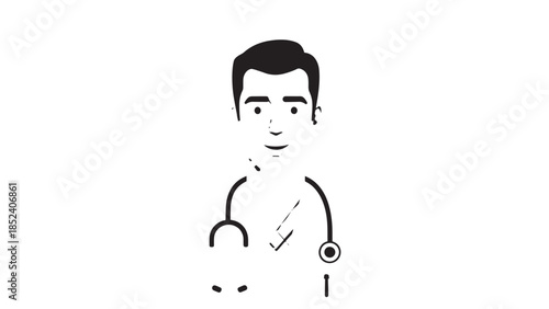 Minimalist illustration of a parent holding a baby in arms for a warm family scene.