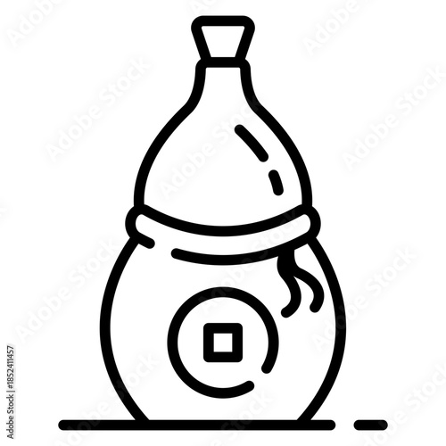 Chinese Calabash Line Icon