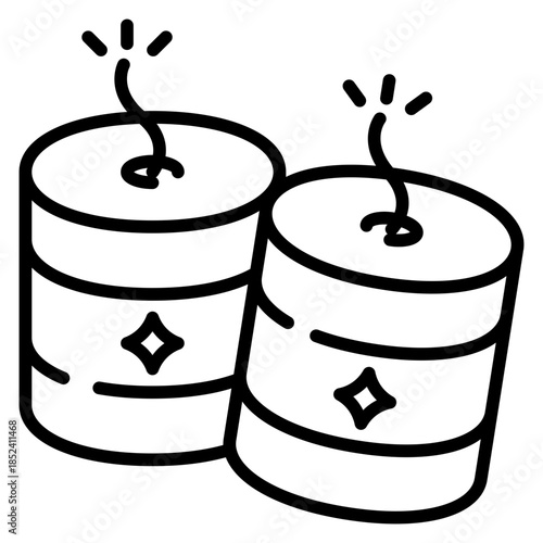 Firecracker Line Icon