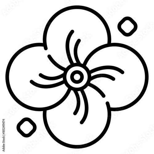 Flower Line Icon