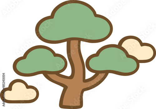 Holiday pine tree_Lunar New Year_Chuseok_Pine tree_New Year_Chuseok pine tree