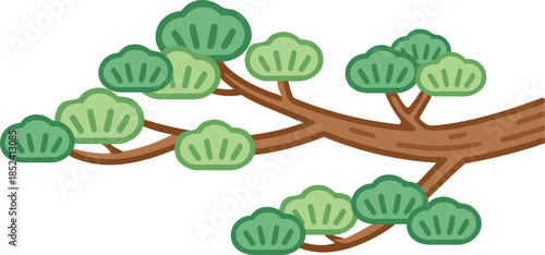 Holiday pine tree_Lunar New Year_Chuseok_Pine tree_New Year_Chuseok pine tree