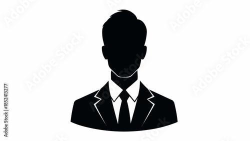 Silhouette of a Businessman in Suit.