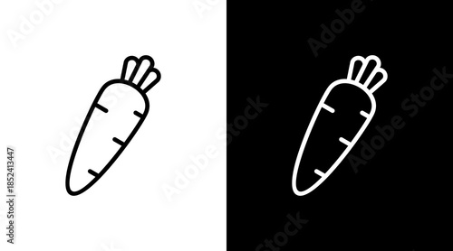 Carrot With Icon Set Design