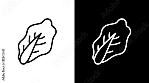 Lettuce With Icon Set Design