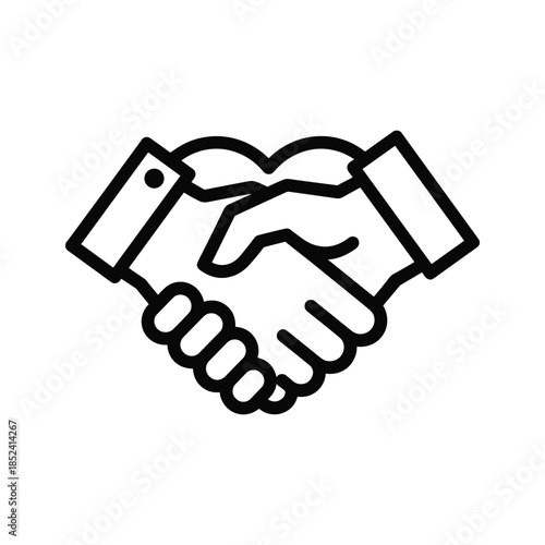 Handshake icon representing partnership and agreement