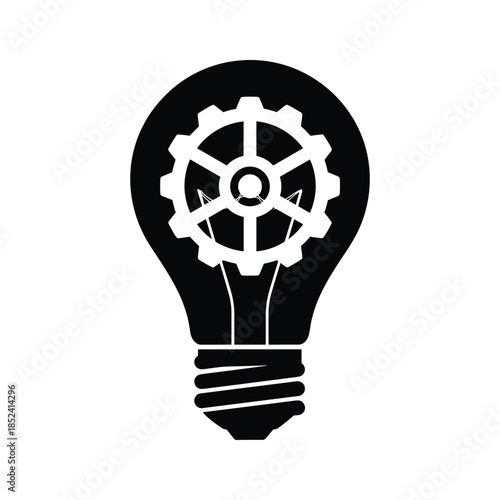Innovative idea generation with mechanical gear inside light bulb